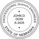   Nebraska Engineer Seal Rubber Stamp